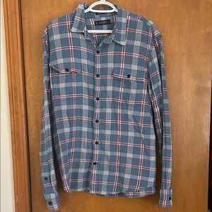 Lucky Brand Men’s Blue and Red Checkered Men's Shirt